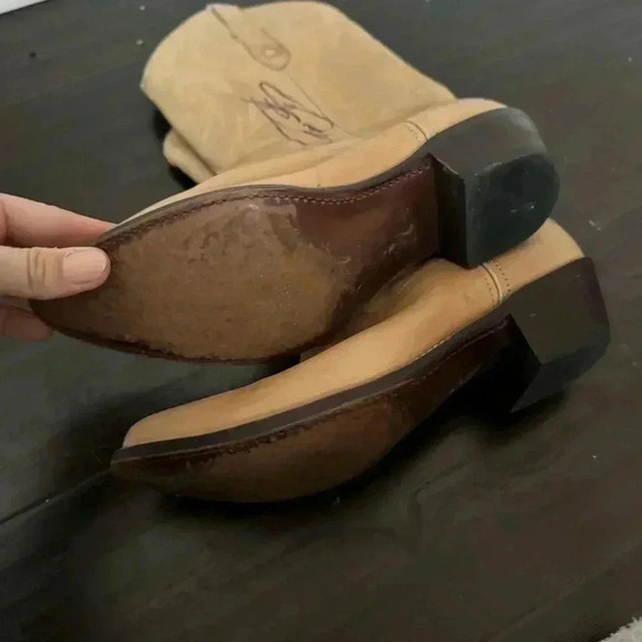 Leather cowgirl boots 7.5 signed - Picture 3 of 6